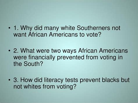 what were three ways southerners tried to disrupt african americans from voting